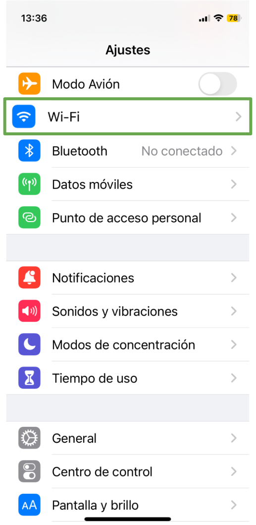 The Settings Page Of An Ios Device Showing The Wi Fi Option Es