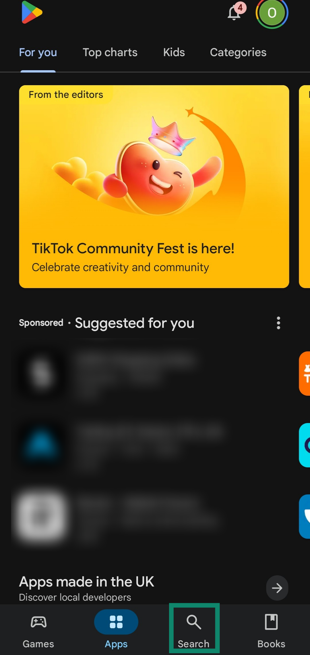 Accessing the Google Play Store on Android