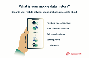 A brief explanation of what is included in mobile history.