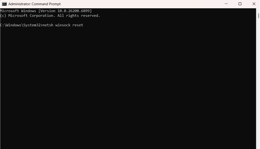 A screenshot of the Windows Command Prompt.