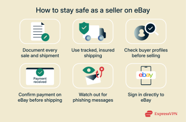 How to stay safe as a seller on eBay.