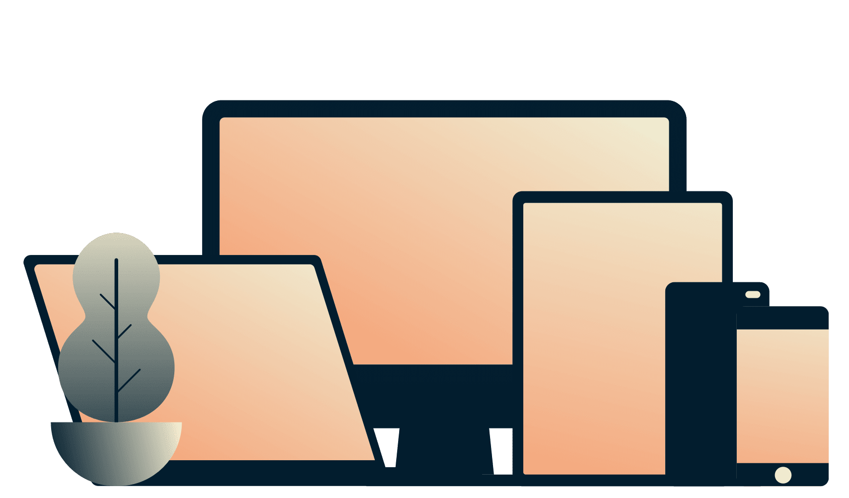 携帯電話、タブレット、ノートパソコン、デスクトップのすべてで同時にExpressVPNを起動。