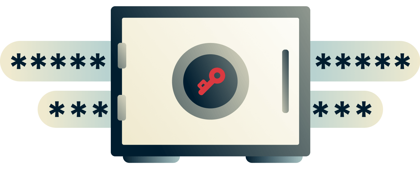 A password manager is like an online safe for your passwords.